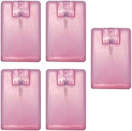 5Pcs Pink 20ml/ 0.67oz Card Type Spray Bottles Refillable Perfume Atomizer Container Portable Fine M