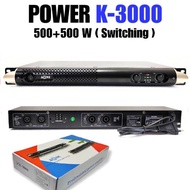 เครื่องขยายเสียง เพาเวอร์แอมป์ 1000W / 500Wx2 รุ่น PA-K-3000 Class D เครื่องขยาย Power Amplifier Swi