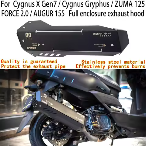 For Yamaha New Cygnus X Cygnus X Gen7 Full enclosure exhaust hood Yamaha Cygnus Gryphus BWS 125 ZUMA
