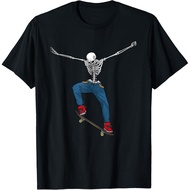 Men's cotton T-shirt Funny Skateboard Art For Men Women Kid Skateboarder Skeleton T-Shirt Fast Shipp