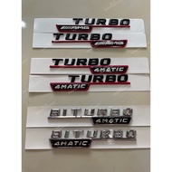 MERCEDES BENZ FENDER SPORT EMBLEM / LOGO FENDER TURBO 4MATIC+ AMG Car Sticker