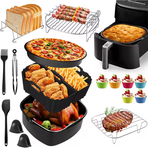 Air Fryer Accessories for COSORI 5.5L/6L/6.2L/6.4L,for Ninja AF180EU 6.2L Airfryer Accessories Grill