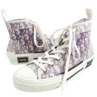 Unused DIOR Homme B23 Oblige high-top sneakers, white and navy red , RED 40, with box and dust bag, 