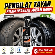 LOONG Tire Coating Agent 200ML | Pengilat Tayar Kereta & Van, Hitam Berkilat, Kalis Air, Lindungi Ta