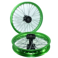 1.60-17 inch Front 1.85-14 inch Rear Rims Aluminum Alloy Wheel Rims Black Hub For KLX CRF   Kayo BSE Dirt Pit Bike Motor
