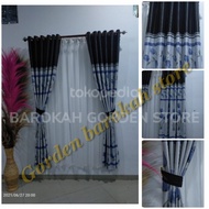 gorden jendela satu set hordeng ruang tamu satu paket tirai modern
