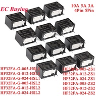 5Pcs/1pc HF32FA HF32FA-G -005 -012 -024 -ZS1 -ZS2 -HSL1 -HSL2 4PIN 5Pin 3A 5A 10A Power Relay 5V 12V