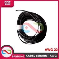 AWG 22 AWG22 HIGH QUALITY BLACK STRINGED CABLE PER METER