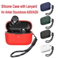 Silicone Cover Case with Lanyard for Soundcore by Anker A20i A25i  True Wireless Earbuds Protective 