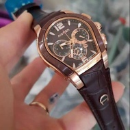 TALI KULIT AIGNER PALERMO COKELAT TUA - TALI KULIT JAM TANGAN AIGNER