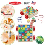 (ของแท้ USA) บล๊อกไม้ ABC Melissa & Doug Classic ABC Block Cart ของเล่นไม้ ลูกบาศก์ ลูกเต๋า รุ่น 116