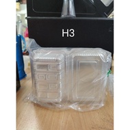 H3 / +- 100pcs bakery disposable plastic clear / Bekas Kuih