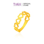 TAKA Jewellery 916 Gold Ring Hearts