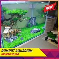 Rumput Aquarium 30x20 Rumput Sintetis Meteran Murah Aquarium Rumput Alas Aquarium rumput sintetis a