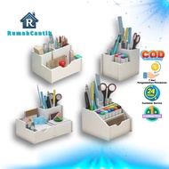 RumahCantik Rak Desktop Desk Organizer Penyimpanan Alat Tulis Peralatan Sekolah Tempat Pensil Pulpen