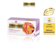 ทไวนิงส์ เครื่องดื่ม พีช เเอนด์ แพชชั่น ฟรุ้ต ชนิดซอง 2 กรัม แพ็ค 25 ซอง Twinings Peach &amp; Passionfruit 2 g. Pack 25 Tea Bags