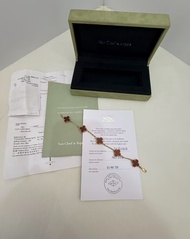Van Cleef & Arpels 梵克雅寶 VCA 紅五花四葉草手鏈