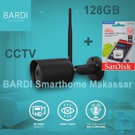 BARDI Outdoor IP Camera CCTV Wifi Mic Speaker 128 Gb Sandisk Micro