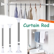 Stainless Steel Curtain Rod Adjustable Extendable Multifunctional Curtain Rod Bathroom Drying Rack Doorcurtain Rod