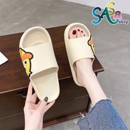 Sasa Girls Fashion ✨สินค้ามาไหม่ค่ะ✨รองเท้าแตะสวม  รองเท้าลำลอง แฟชั่นเกาหลี🦆รูปเป็ดน่ารักแต่งข้าง🦆 รองเท้าแตะผู้หญิง กันลื่น กันน้ำ T48