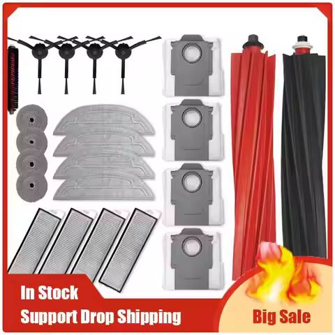 New Factory For Roborock S8 Max V Ultra G20s Robot Vacuum Cleaner Accessories Mop Choth Vacuum Bags 