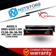G.SKILL AEGIS 5 DDR5-6000 1.35V CL36-36-36-96 INTEL XMP / AMD EXPO (32GB/64GB)