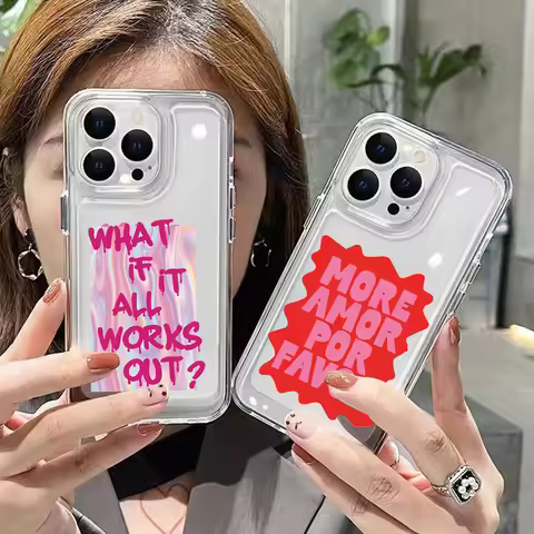 Colorful Alphabet Graffiti Clear Space Phone Case For Vivo T1 V15 V23 V23E V25 V27 V29 V29E V30E V40