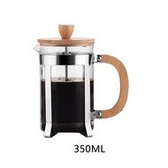 เครื่องชงกาแฟฝรั่งเศสแบบพกพาเครื่องชงกาแฟทำฟองนมกาน้ำชาแก้วแบบกดฝรั่งเศสทำจากสแตนเลส