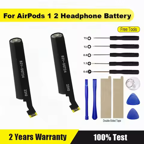 100% New 25mAh XDOU Battery For Airpods 1st 2nd A1604 A1523 A1722 A2032 A2031 For AirPods 1 2 Headph