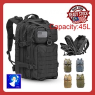 45L Army Military Outdoor School Camping Travel Attack Tactical Backpack Bag Trekking Hiking sport  