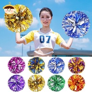〔8C05〕 1Pc Plastic Double Hole Handle Cheerleader Pom Poms Metallic Streamer Club Sport Supplies Dan