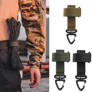 Tactical Molle Key Ring Gear Belt Keeper Keychain Molle Accessories Glove Holder Strap Nylon Webbing Buckle for Tactical Backpack