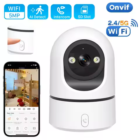 Smart Home 5MP IP Camera WiFi Wireless Indoor Surveillance CCTV Security with 2MP Automatic Tracking