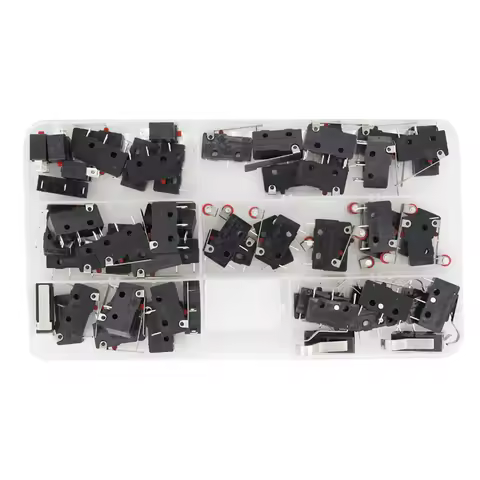 60PCS Micro Switch/Box Limit Switch 5A250VAC KW11-3Z Mini Micro Switch With Pulley Laser Machine Mic