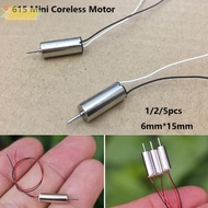SEEO 1/2/5pcs Coreless Motor, 615 Mini 615 Tiny Hollow Cup Engine Motor, High Speed 6mm*15mm 46500 R