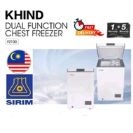 Khind Freezer Meck Freezer Household Freezer Dual Temperature Mode Freezer/Fridge 120w 100Litre