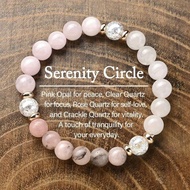 Crystal Bracelet Women Natural Stone Beaded Bracelet Pink Opal Bracelet