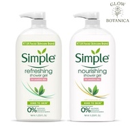 Simple Refreshing Shower Gel / Nourishing Shower Gel 1L 1000ml Kind to Skin