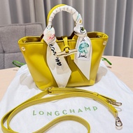 全新-Longchamp Roseau 真皮迷你托特包