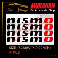 [READY STOCK] HIGH GRADE 4 PCS NISMO RIM CAR STICKERS KERETA STICKER NISSAN