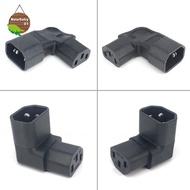 Nebaby 3pin Male To Female Extend 90 Degree Down Up Angle AC Converter IEC 320 C14 To C13 Left Right