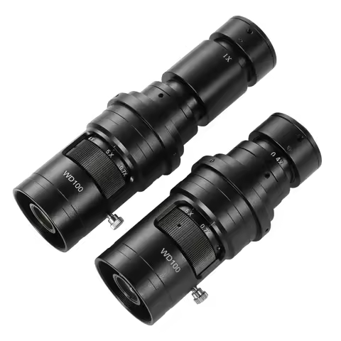 200X 500X 1000X 0.7X-5X Adjustable Magnification C Mount Zoom Lens For HDMI VGA USB Industrial Video