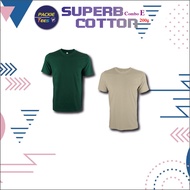 CT71 COMBO E 100% COTTON SUPERB VERY THICK COTTON 200GSM ROUND NECK SHORT SLEEVE MEN TSHIRT UNISEX C