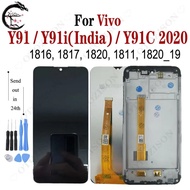 LA LCD dengan Bingkai untuk Vivo Y91 Y91C 2020 Display Y91i Ver