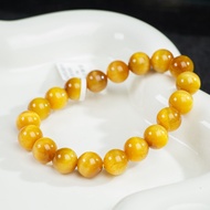TIMESWIND 7A-type Tiger's Eye Stone Yellow Round Beaded Bless Women Fashion Jewelry Bracelet with Ce