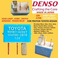 denso 4pin 12v power relay proton toyota nissan 90987-02027 156700-2870
