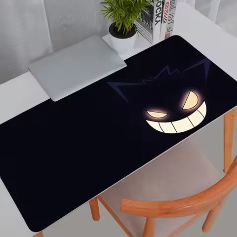 Black office Mouse Pad Gaming Large Dywan Gamer Keyboard Desk Mat Table Carpet P-Pokemons G-Gengar M
