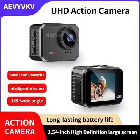 New 1080P HD Portable Mini Action Camera Wifi Remote View 1.54 Inch Screen145° Wide Angle Sports Vid