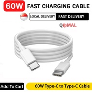 1m/2m Type C Cable Fast Charging Type C To Type C Cable 60W PD USB C To USB C Cable QC 4.0 Quick Cha