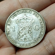 koin perak / silver 1 gulden 1929 wihelmina